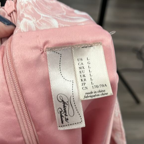 Forever 21 Pink and White Floral Print Mini Wrap Skirt Size Large - Picture 6 of 7